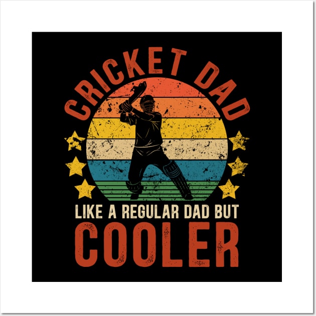 Cricket Dad Funny Vintage Cricket Father's Day Gift Wall Art by Kimko